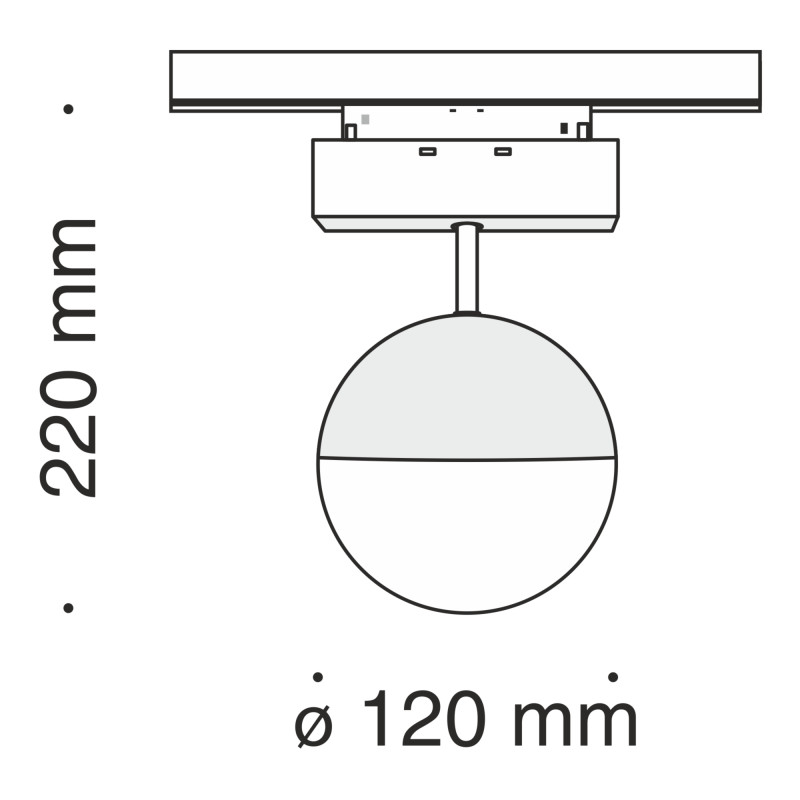 Светодиодный светильник 10W, 4000K, Maytoni Track lamps TR017-2-10W4K-B, черный-белый
