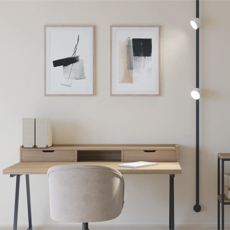 Светильник на шине 10*10,7 см, LED * 12W, 4000K, Denkirs Belty Spot DK5542-WH+BK, черный