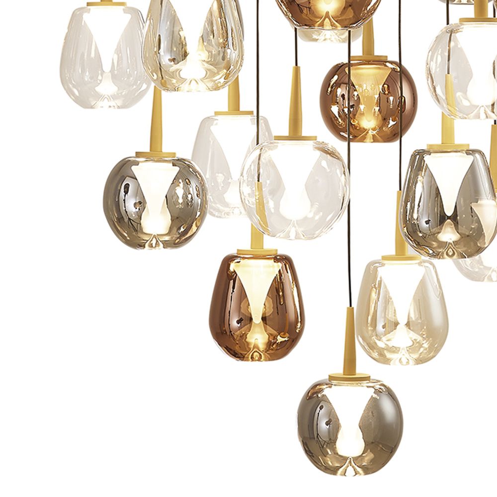 Люстра подвесная 75*212,5 см, вр  см, 24*LED*5W, 3000K, Mantra Andromeda MAN8937+24PL, золотой