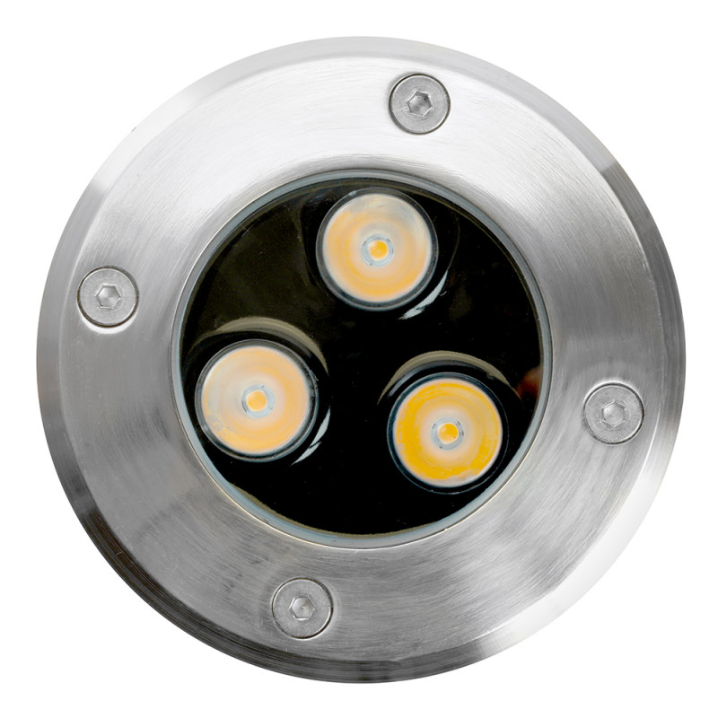 Светильник тротуарный, 3W, AC12-24V, 4000К, D100*H80mm, внутренний диаметр: 70mm, IP67, SP2801 Feron 48345