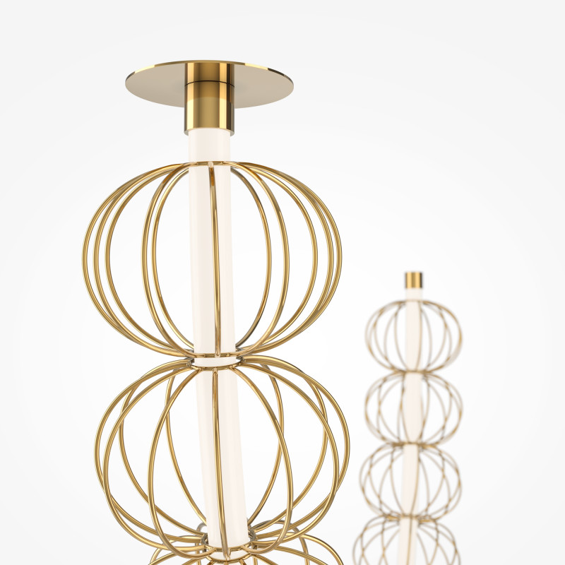 Подвесной светильник 153,7*84 см, LED*117W, 3000 К, Golden Cage MOD216PL-L42G3K Maytoni, Золото
