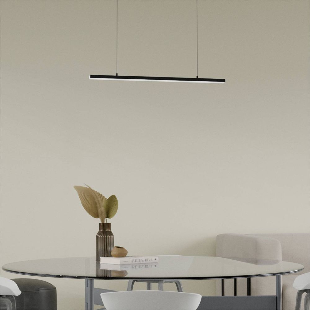Светильник подвесной 100*8-200 см, 1*LED*24W, 3000-6000K, Lightera James LE107L-100B WIFI, Черный