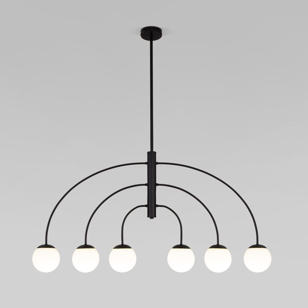 Светильник 111*13*59-139 см, 6*E27*40W, Eurosvet Cenacolo 30179/6, черный, a069124