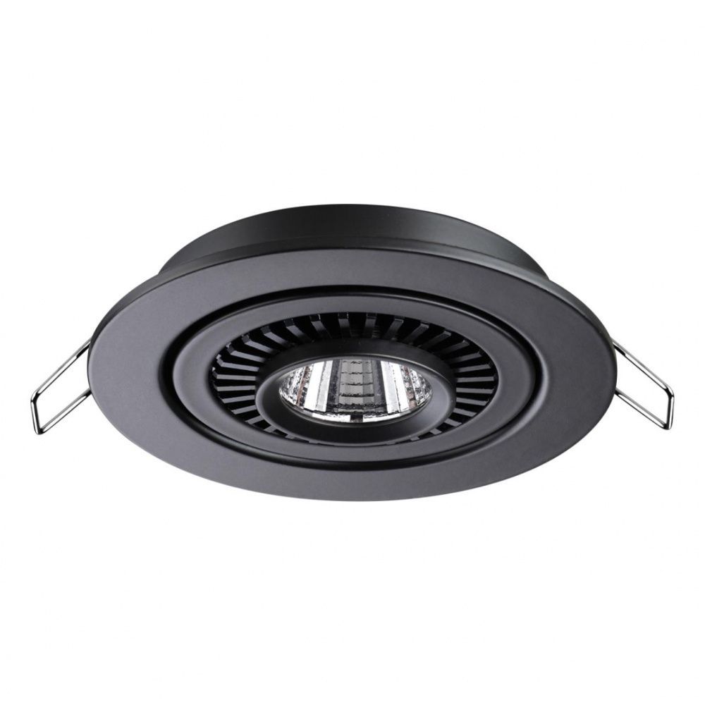 Светодиодный светильник 11 см, 9W, 4000K, Novotech Gesso 358816, черный