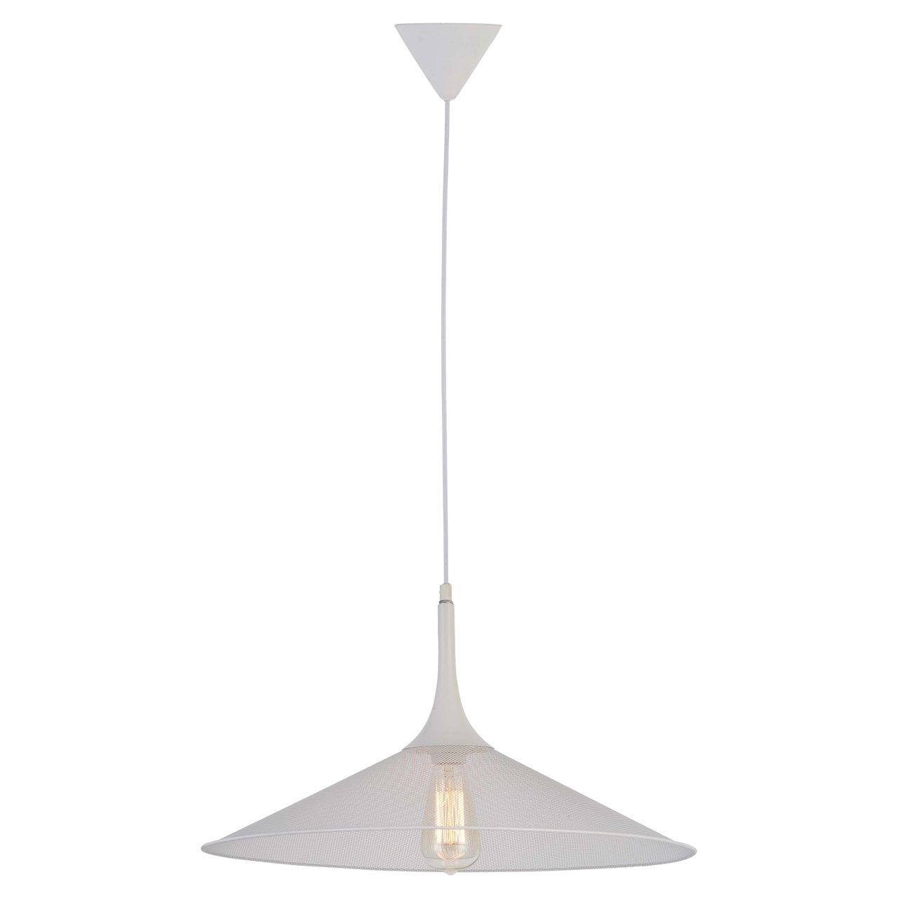 Подвесной светильник Lussole Loft LSP-9812, Е27, диаметр 50 см, цвет белый.