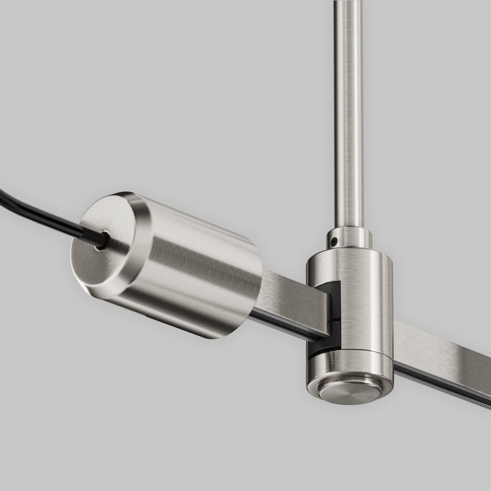 Комплектующие для трековой системы  TRA154C-SB1-PT 4,5*3,5*- см, *Maytoni technical Accessories for tracks Flarity TRA154C-SB1-PT, Платина