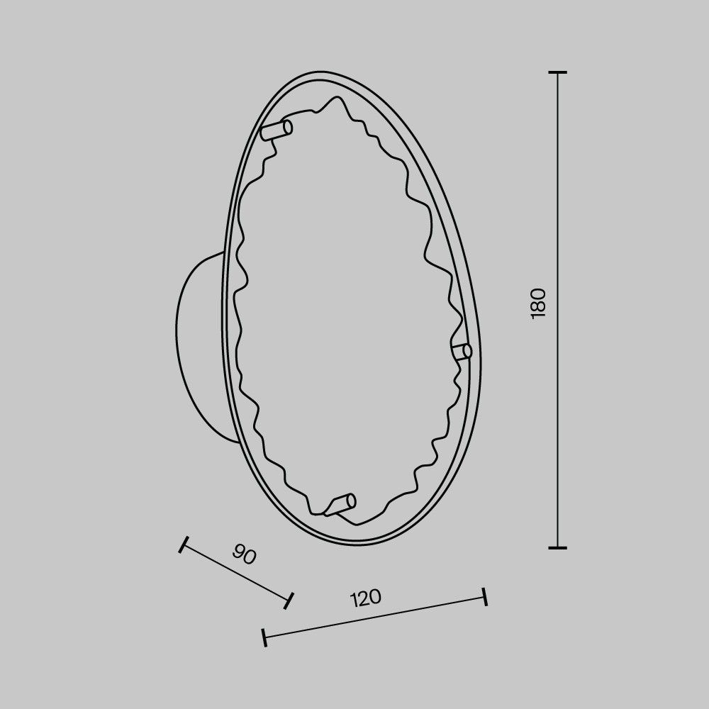 Настенный светильник 13*8*0,0000 см, LED 7W, 3000 / 6000K, Золото MODESTYLE MS.2311.01