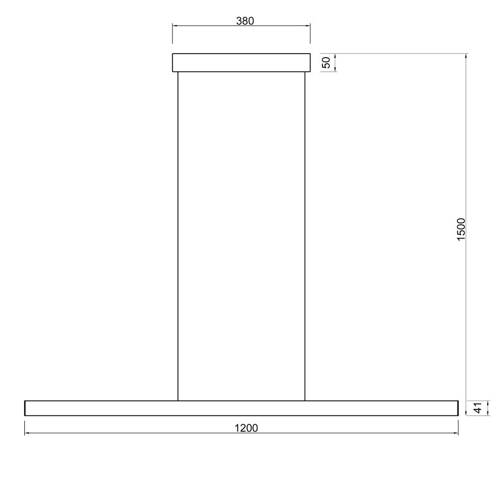Подвесной светильник 120*8*15-150 см, *LED*24W, 3000K, Mantra Lineal MAN9036, золотой