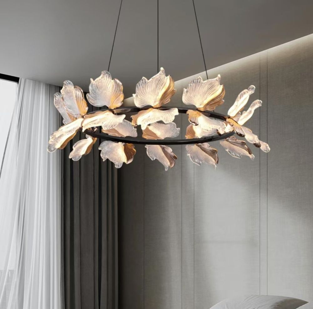 Люстра 8853-800, D800 / H200 LED, 110W, 3000/4000/6000K, Alva Donna, Чёрный матовый