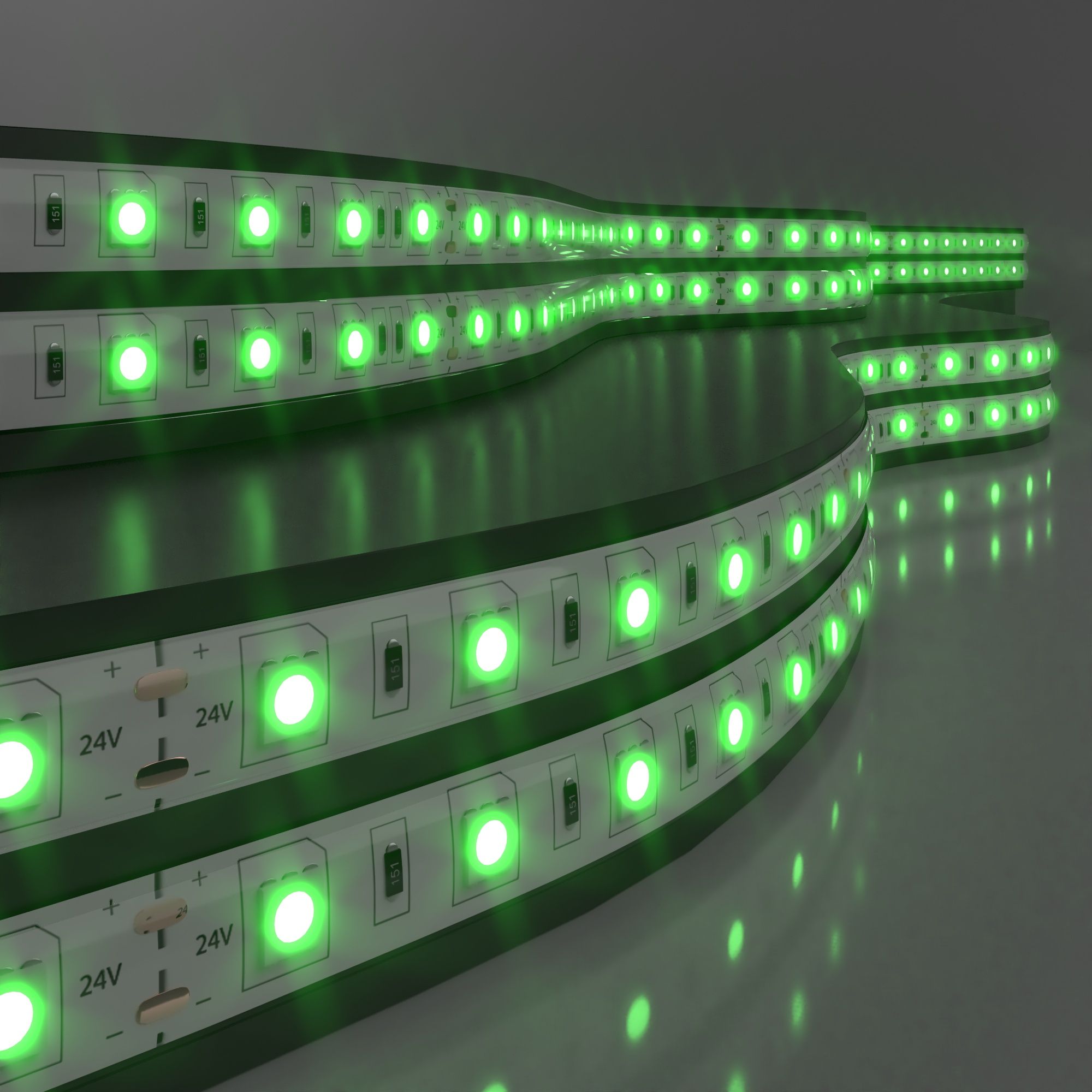 Светодиодная лента Лента светодиодная 24V 14,4W 60Led 5050 IP65 зеленый, 5м Elektrostandard
