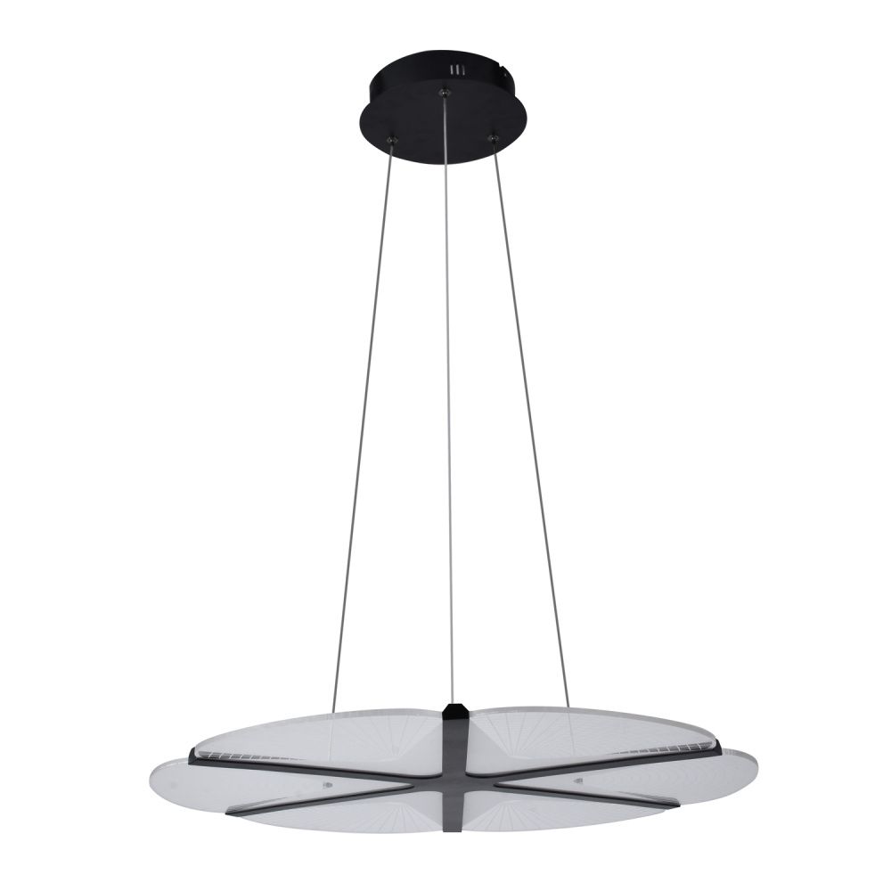 Люстра 57*57*150 см, 6*LED*37W, 3000K Gerhort G61316/6BK CL, Черный