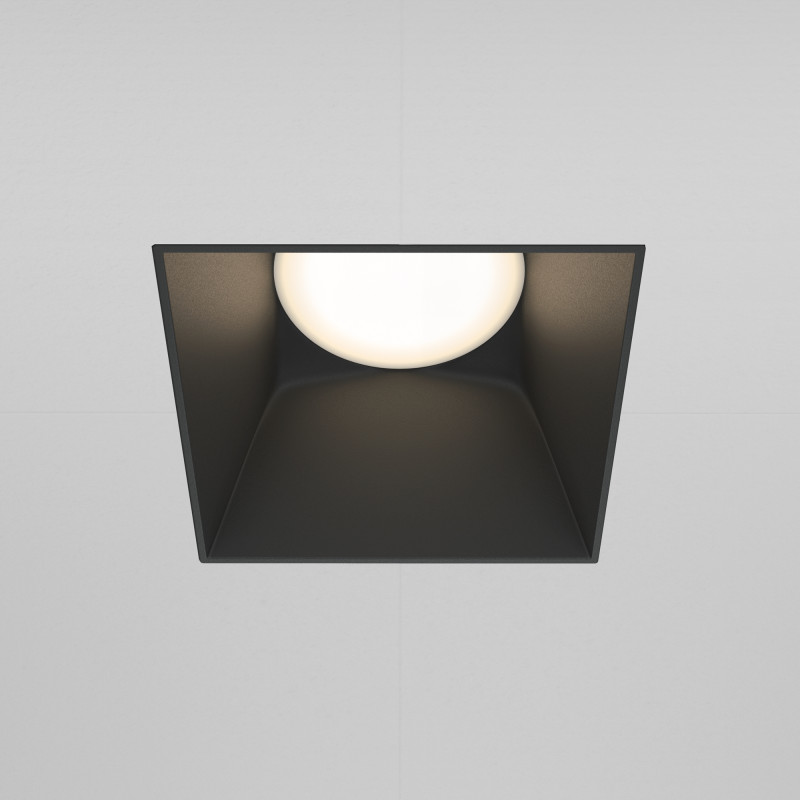 Светильник 13 см, Maytoni Downlight Share DL051-01-GU10-SQ-WB, черный