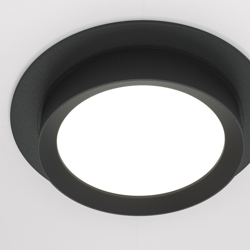 Светильник 11 см, Maytoni Downlight Hoop DL086-GX53-RD-B, черный