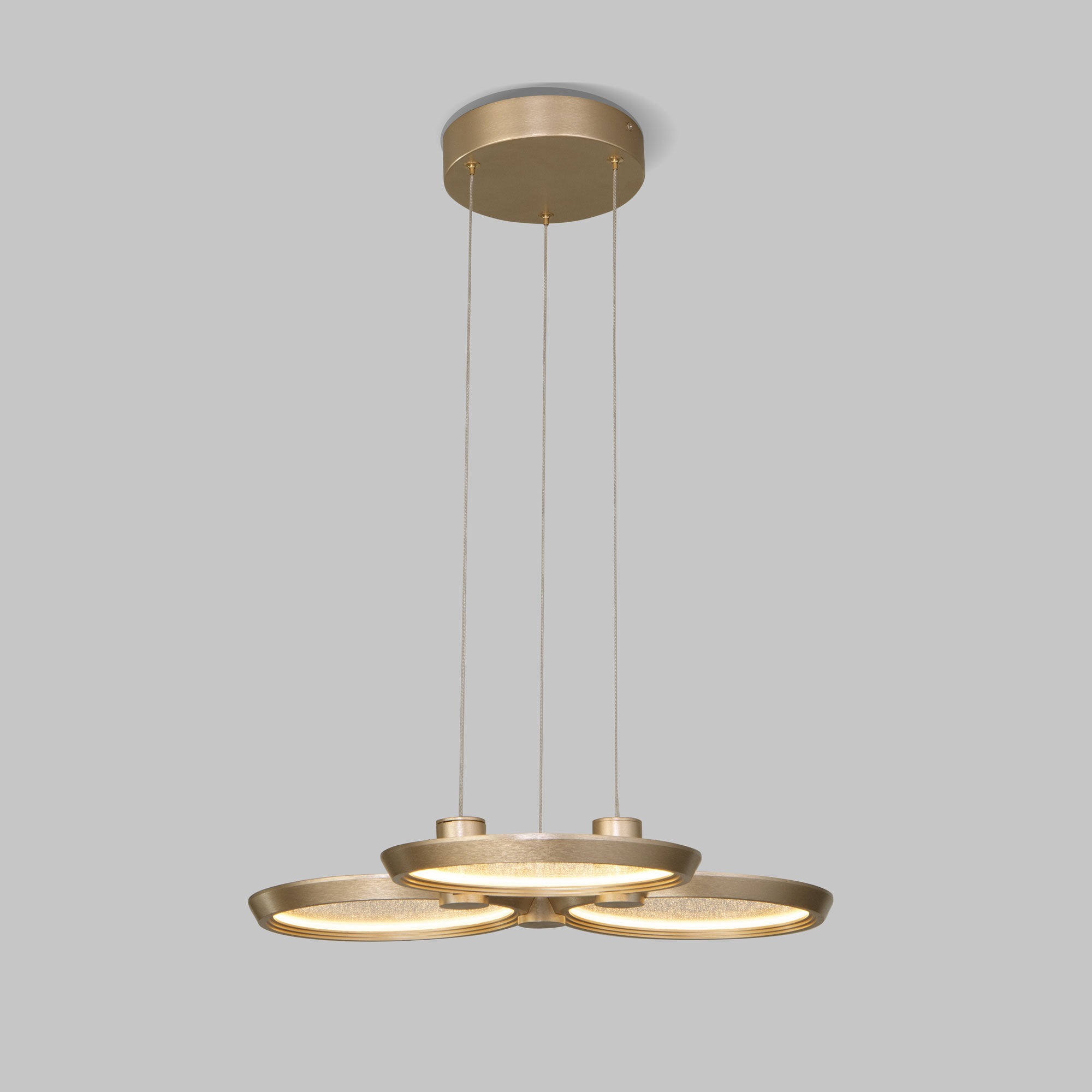 Подвесной светильник 46,5*43*150 см, LED*38W, 3000K, Eurosvet Crespella 90034/3, золото, a069293