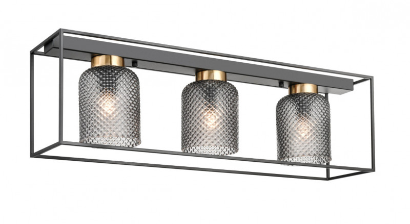 Потолочный светильник 16*69*20 см, 3*E27 черный, золото Vele Luce Morrison VL5472L03