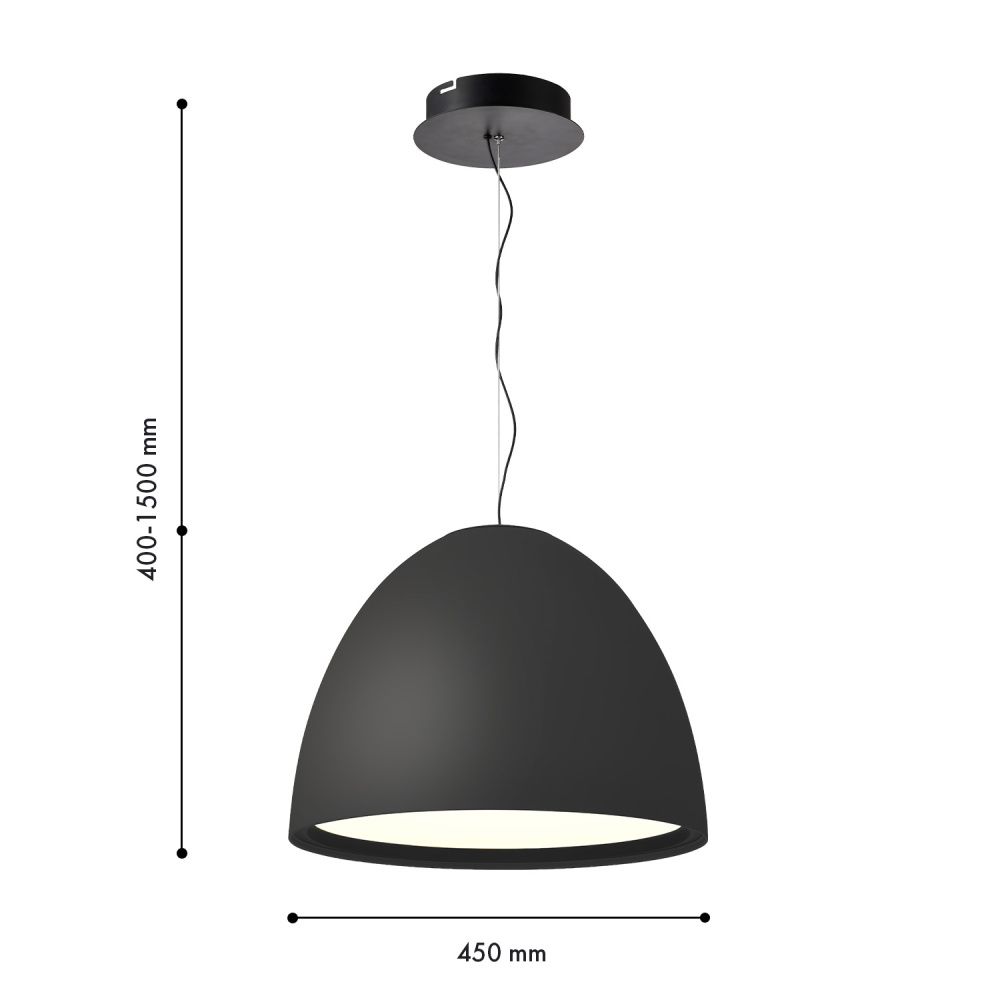 Подвес *45*40-150 см, 1*LED*38W, 3000K, Favourite Halva 4812-4P, черный