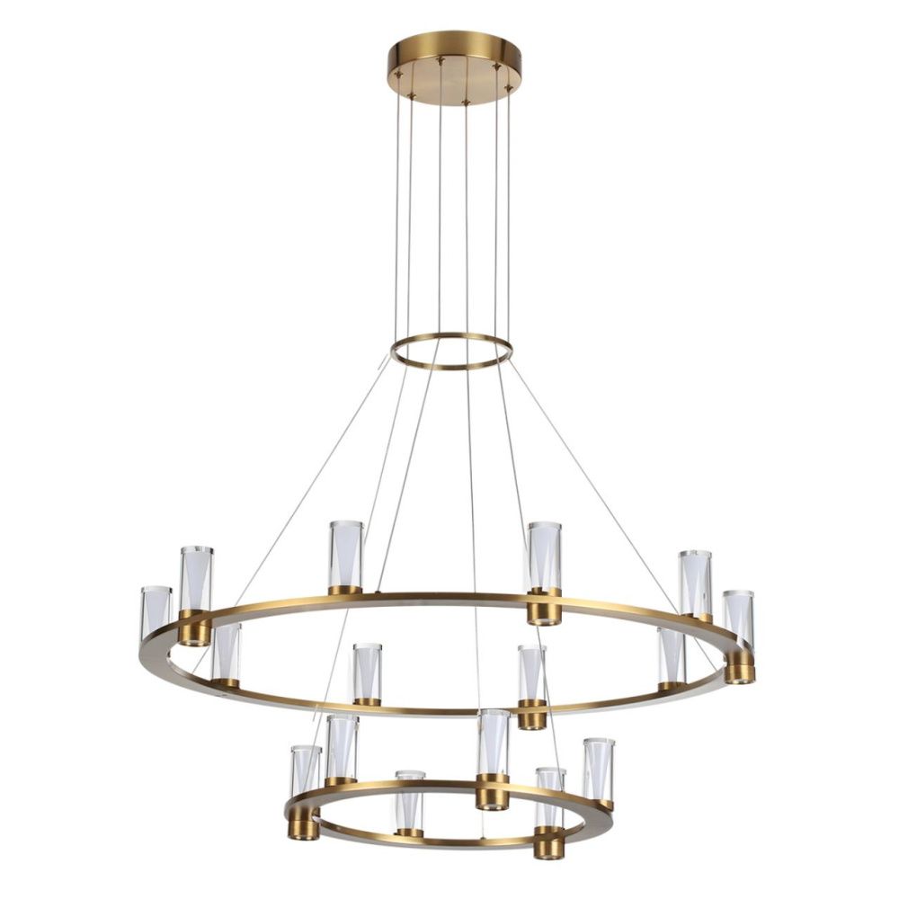 Подвесной светильник *5*200- см, 16*LED*93W, 3000K, Odeon Light Defance 7144/110L, бронзовый