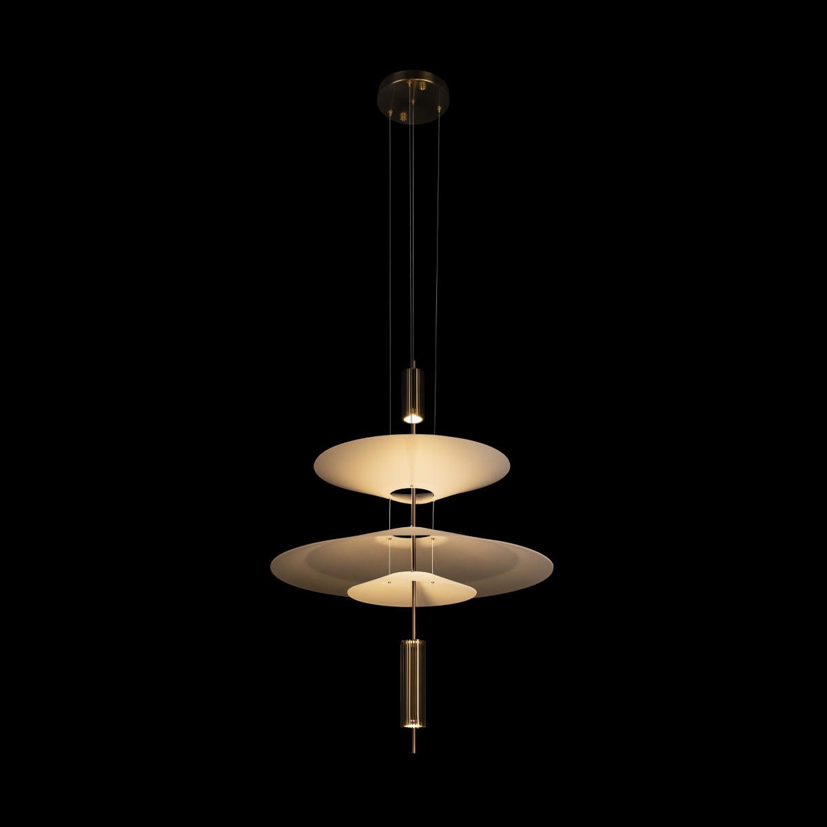 Подвесной светильник 50*83 см, 3*GU5.3*20W  LOFT IT Skylar 10244/B Brass латунь