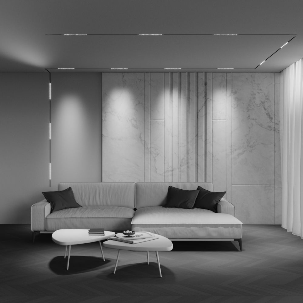 Трековый светильник Points Exility X 4000K 6Вт 40° 33*1*-1 см, *LED*6W, 650K, Maytoni Technical  TR241-2-6W4K-B, Черный