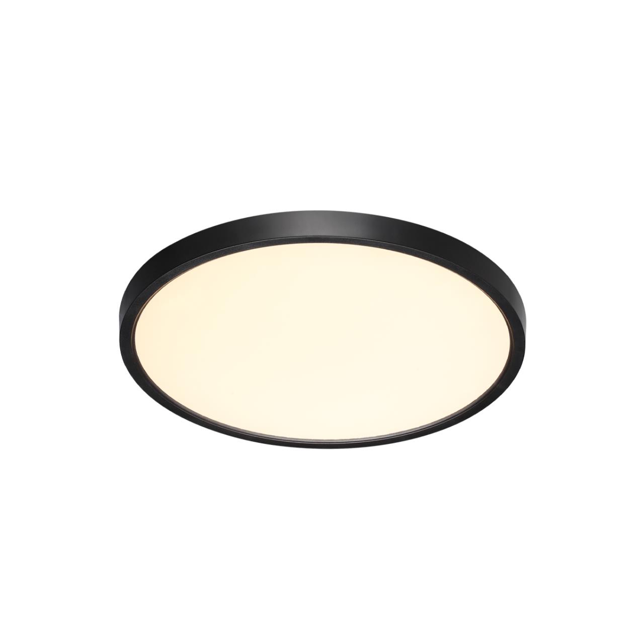 Cветильник 30*2,5 см, LED 24W, 3000/4000 К, IP40, белый/черный, пластик Sonex Alfa Black, 7660/24L