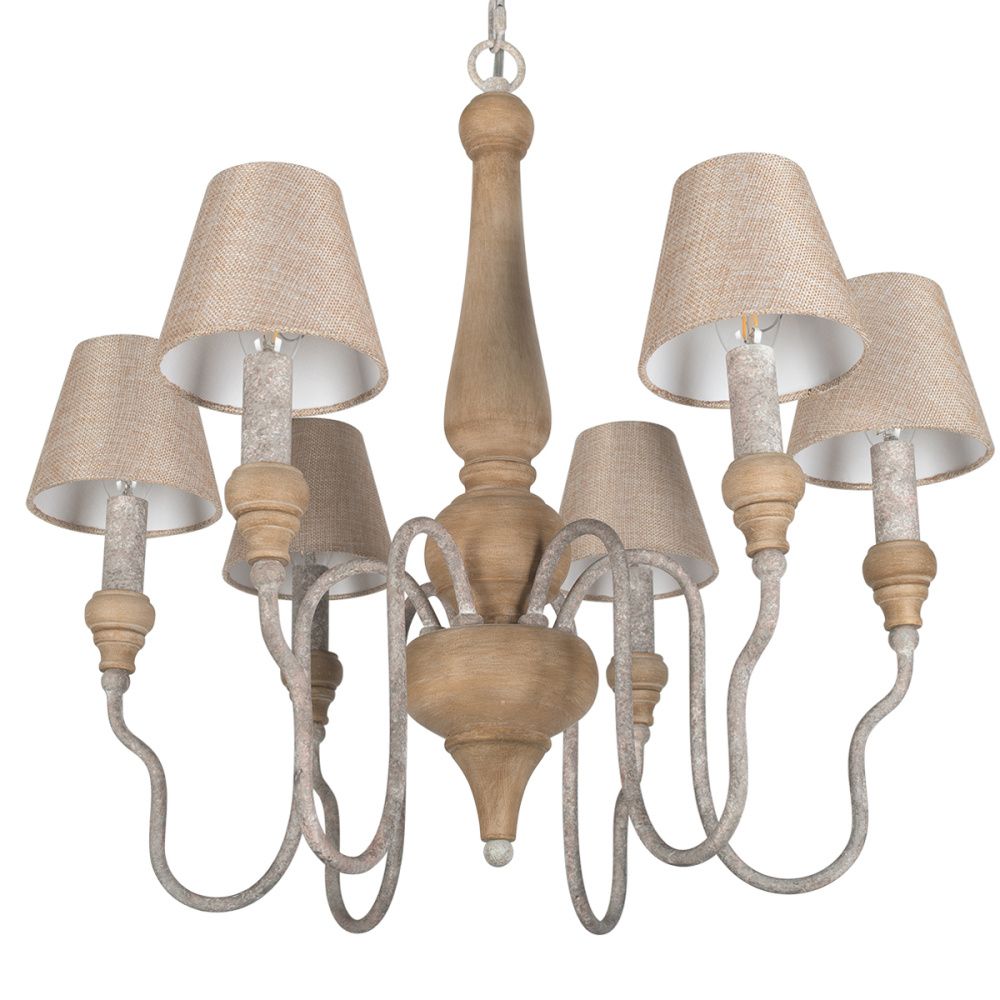 Подвесная люстра 61 см, Loft IT Countryside 10420, белый-коричневый