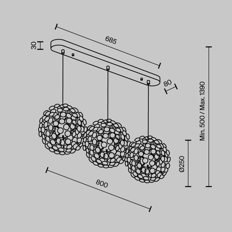 Подвесной светильник MODESTYLE MS.9029.18R CR