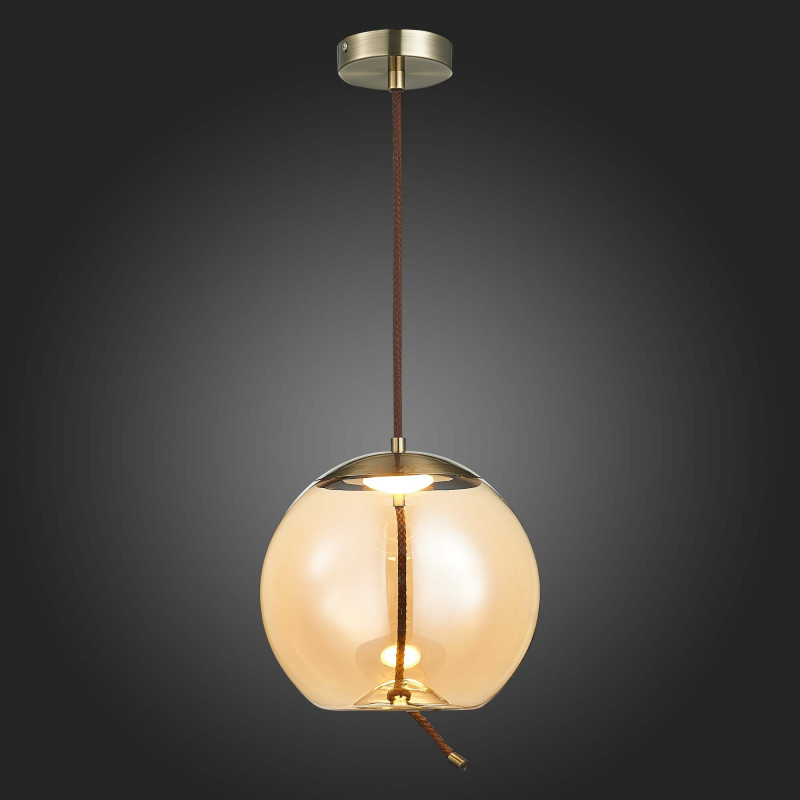 Люстра подвесная 30 см, 10W 3000K ST LUCE OZZIO SL6108.313.01 Бронза