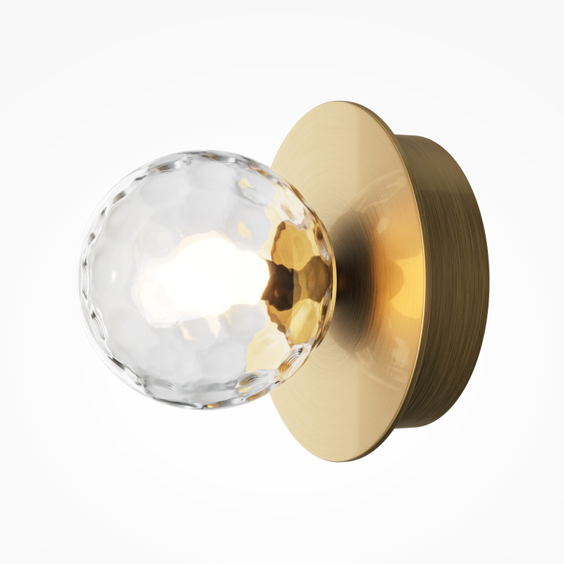 Бра 12*11,5*12 см, LED, 3000К, Maytoni Ambre MOD331WL-L3BS3K латунный