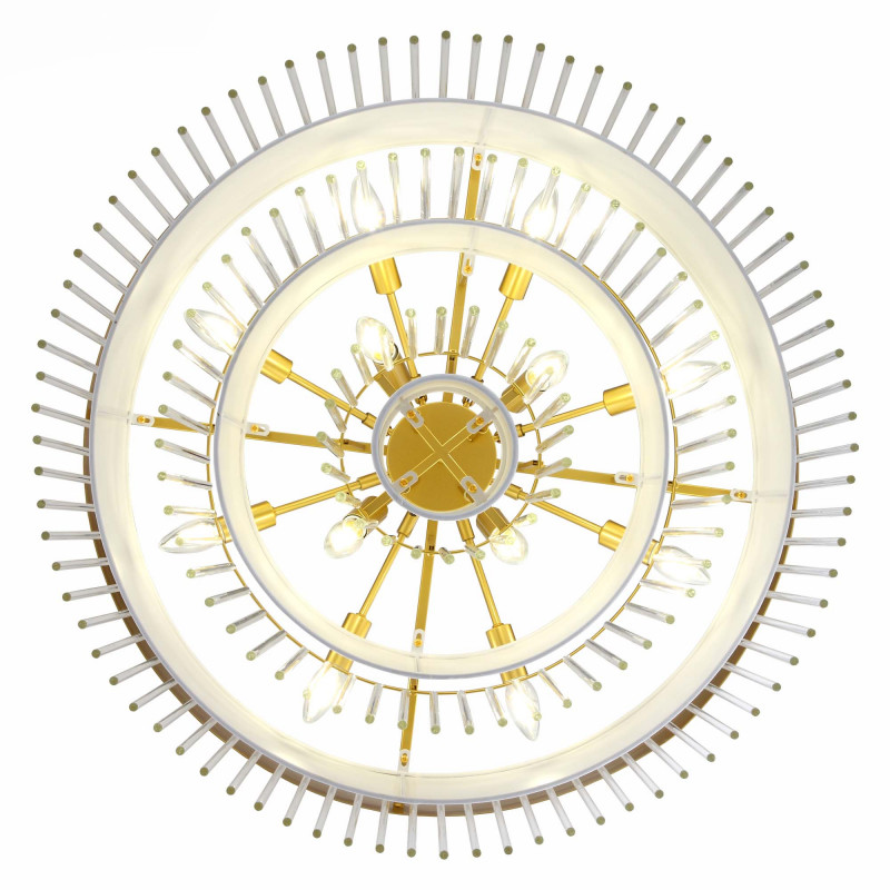 Люстра подвесная 80 см, 480W, ST LUCE AVERSA SL1352.203.12 Золотистый