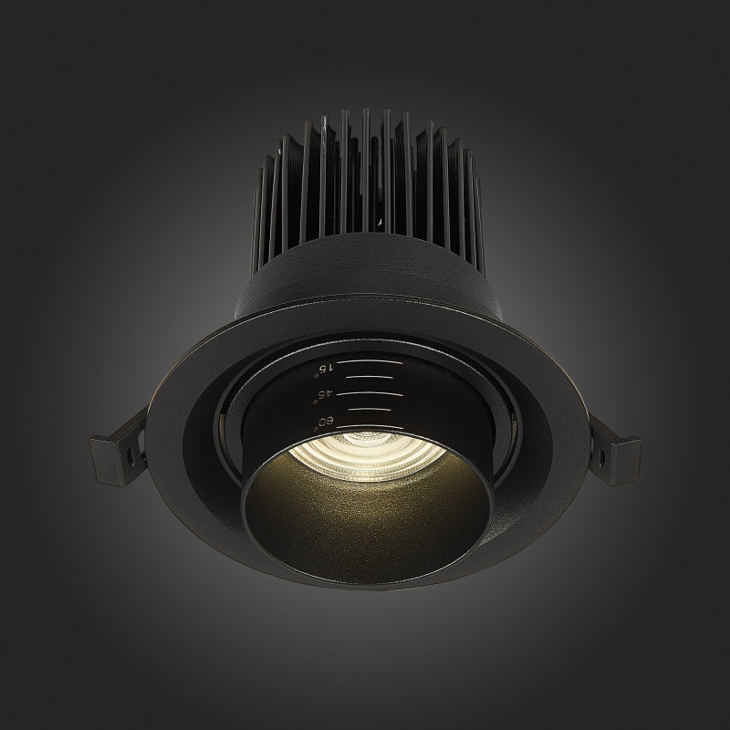 Встраиваемый светильник Zoom 12 см, 12W 4000K ST LUCE Встраиваемые светильники ST701.448.12 Черный