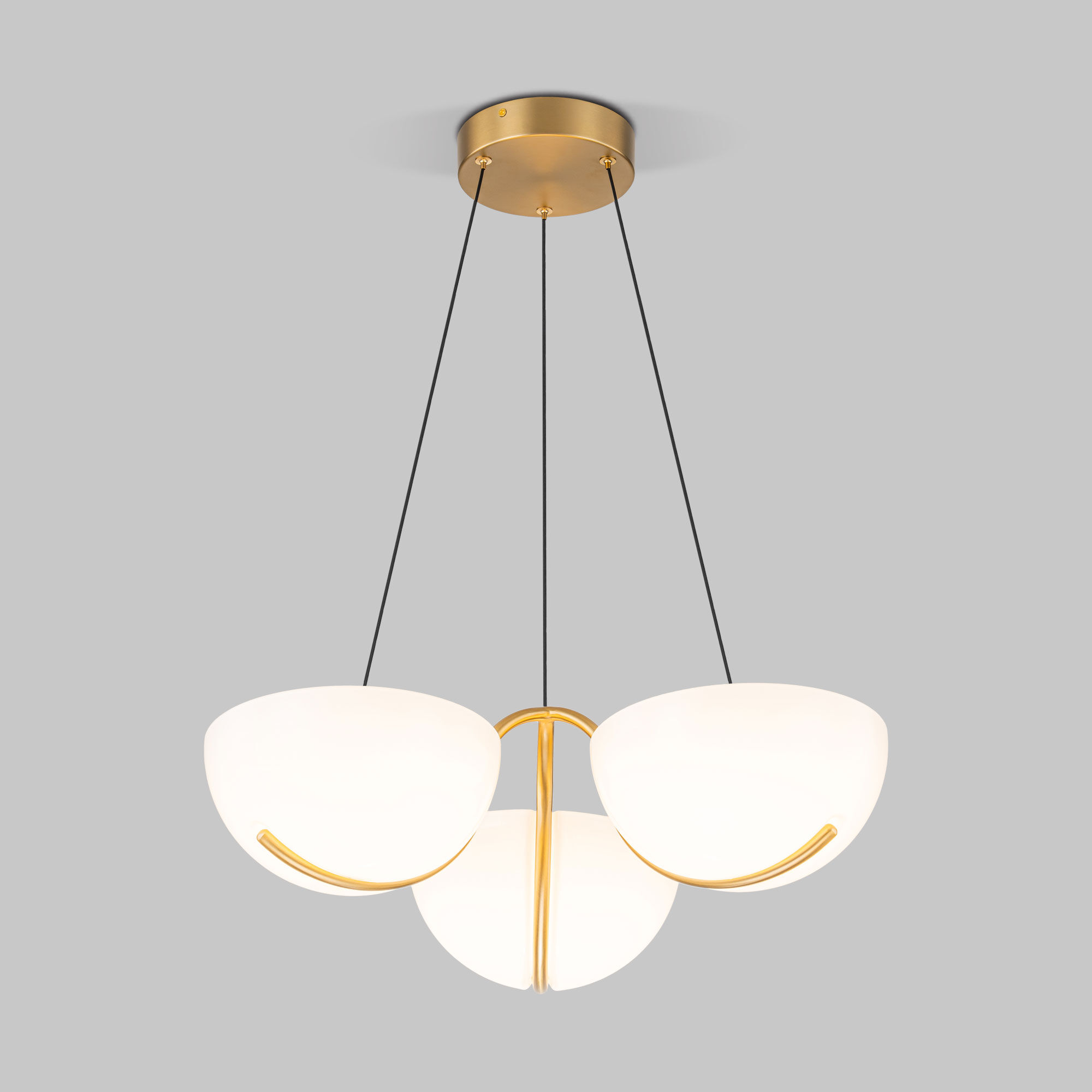Подвесной светильник 58*58*150 см, LED*40W, 4000K, Eurosvet Emisfero 50083/3 LED, золото, a069300