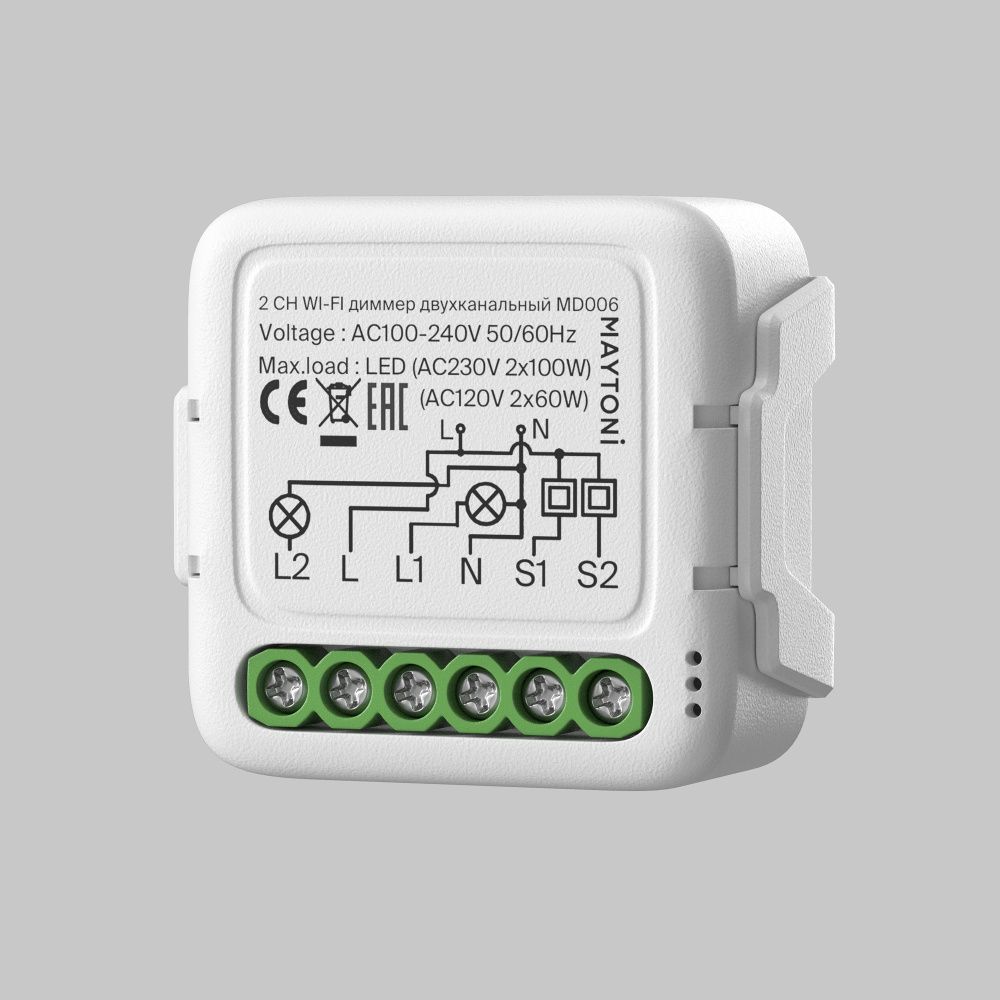 WIFI модуль  MD006 3,92*1,8*-3,92 см, **200W, K, Maytoni technical Диммеры MD006, Белый