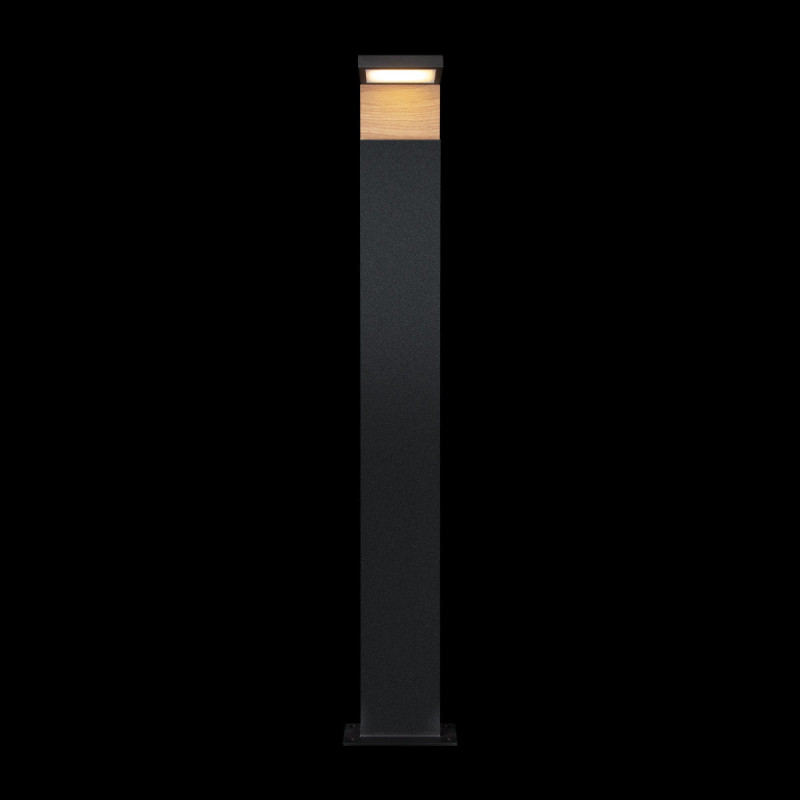 Уличный светильник 10*12 см, 1*LED*5W, 3000К Loft It 100001/1000 Oak, Черный, золото