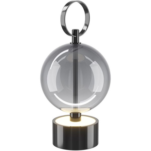 Настольная лампа светодиодная аккумуляторная 24.5 см, 3W, 3000K, Maytoni Double Moon MOD478RL-L3B3K, черный