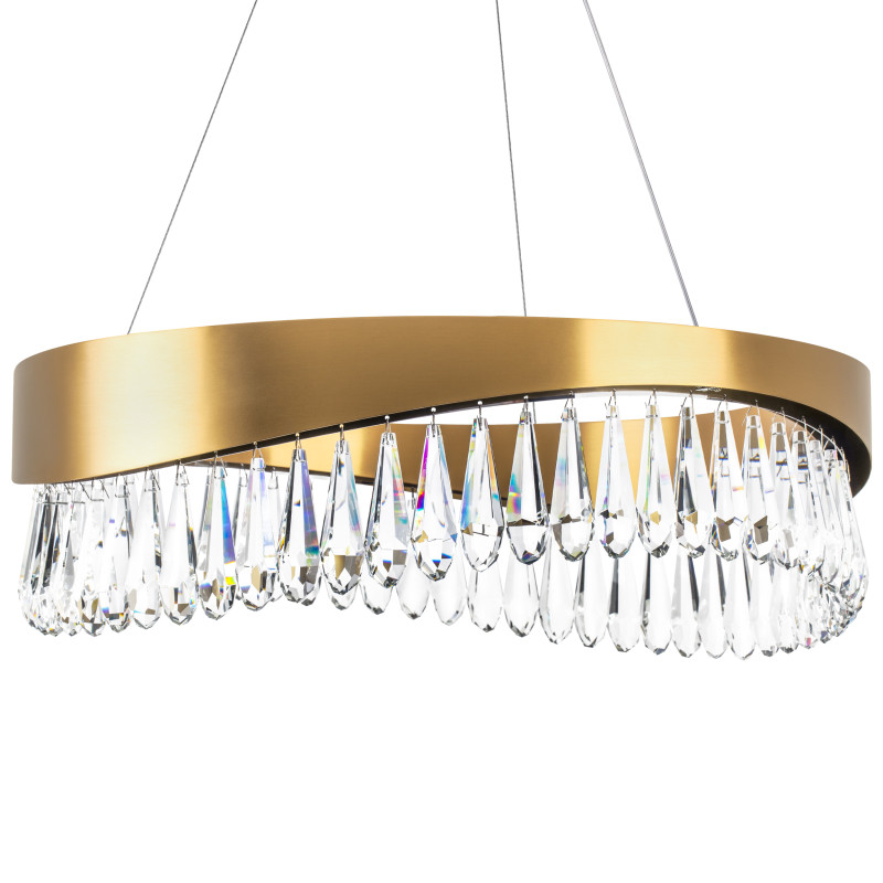 Подвесная люстра 62*150 см, LED, 30W, 3000K Lightstar Helio 703163, золотой