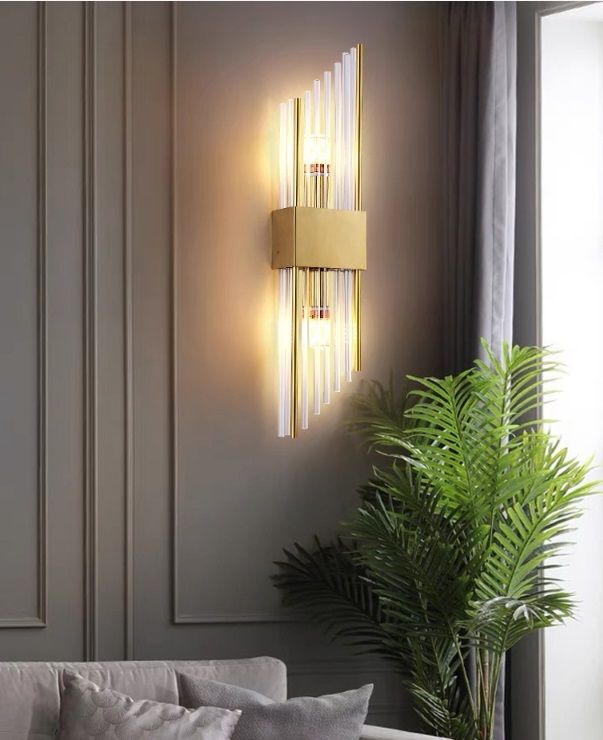 Светильник настенный ElegantLight DZN-4418 GOLD/ЗОЛОТО D110/H600/2/G9/20W NEAT 24-12