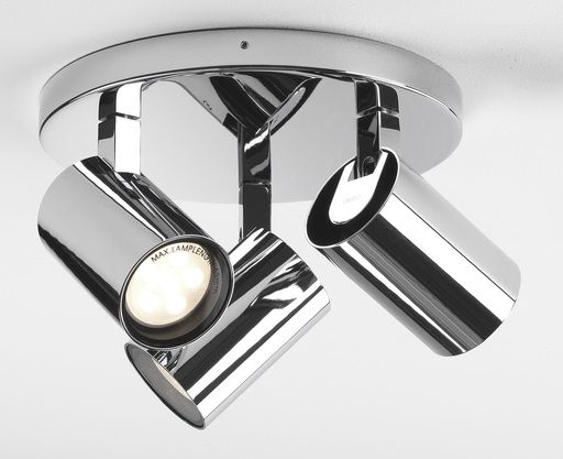 Потолочный светильник с поворотными плафонами для ванной комнаты Astro 6156 Aqua Triple Round, хром