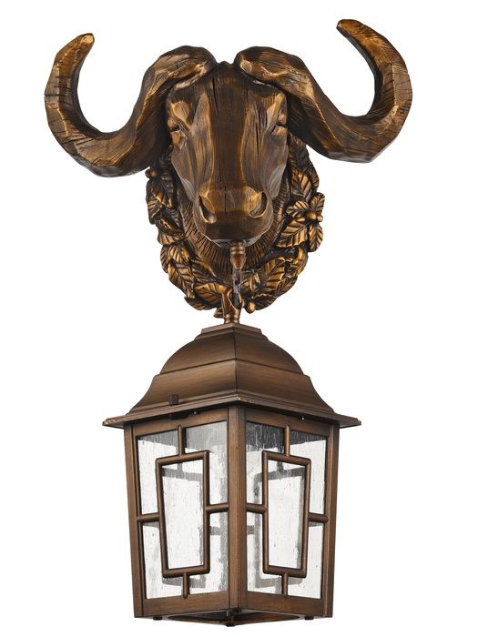 Уличный светильник Favourite Hunt 2080-1W, D250*W350*H560, металл и гипс, цвет коричневый