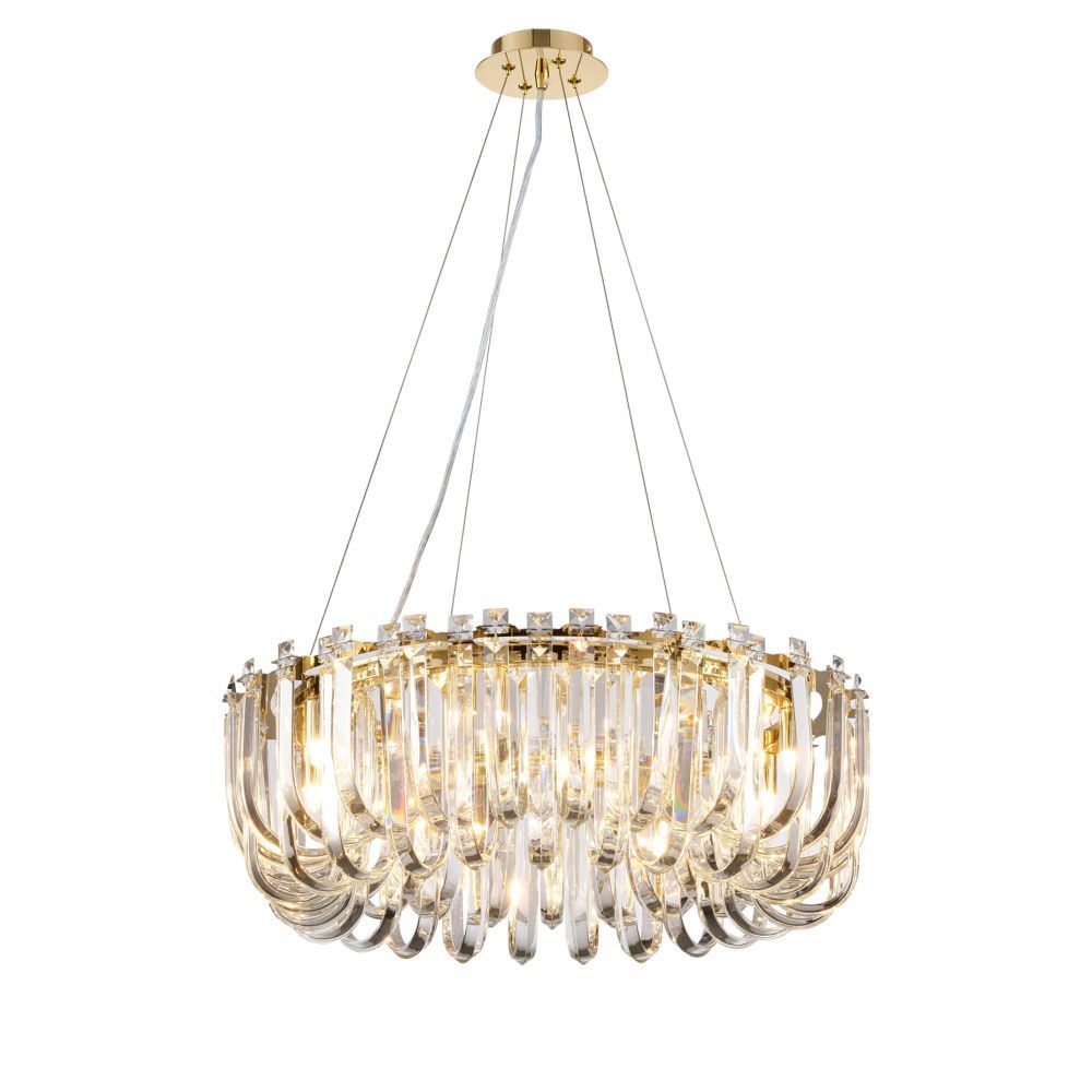 NW052-ф600*H200(1200) H GOLD Люстра NW 8*15W (120W)*G9, Ø600 x H200 (1200), NewRgy H GOLD (Золото)