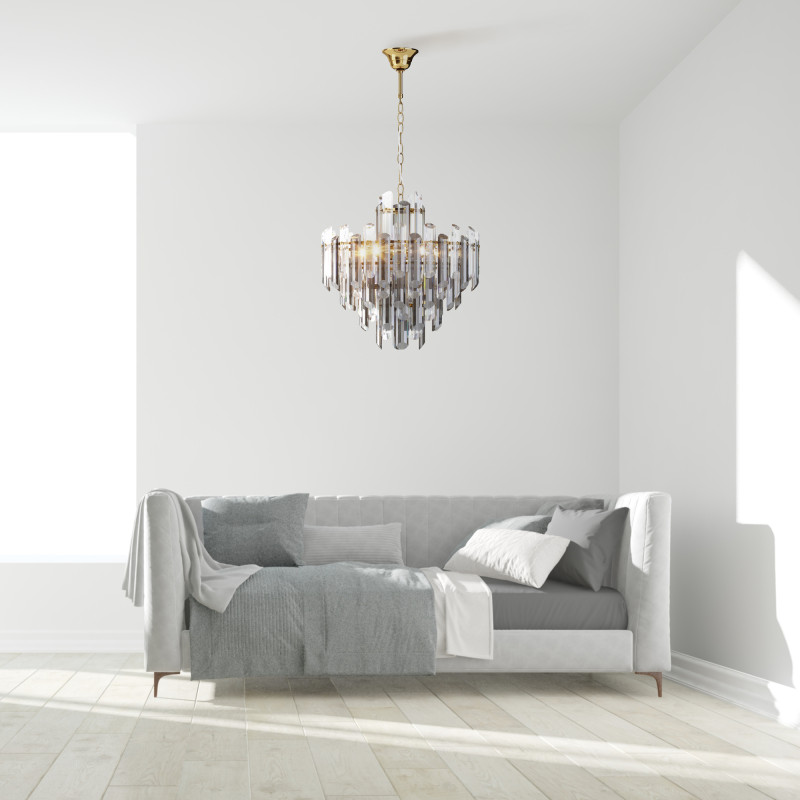 Подвесной светильник Maytoni Diamant Crystal Flare DIA200PL-06G, диаметр 49 см, золото