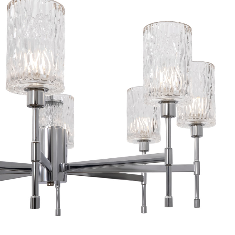 Подвесная люстра Freya Elsa FR5133PL-08CH, диаметр 81 см, хром