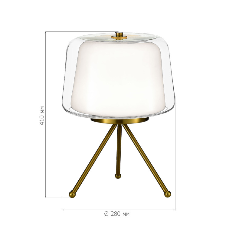 Настольная лампа 29*41 см, LED, 16W,  3000К, ST-Luce PANDORA SL6127.304.01 латунный