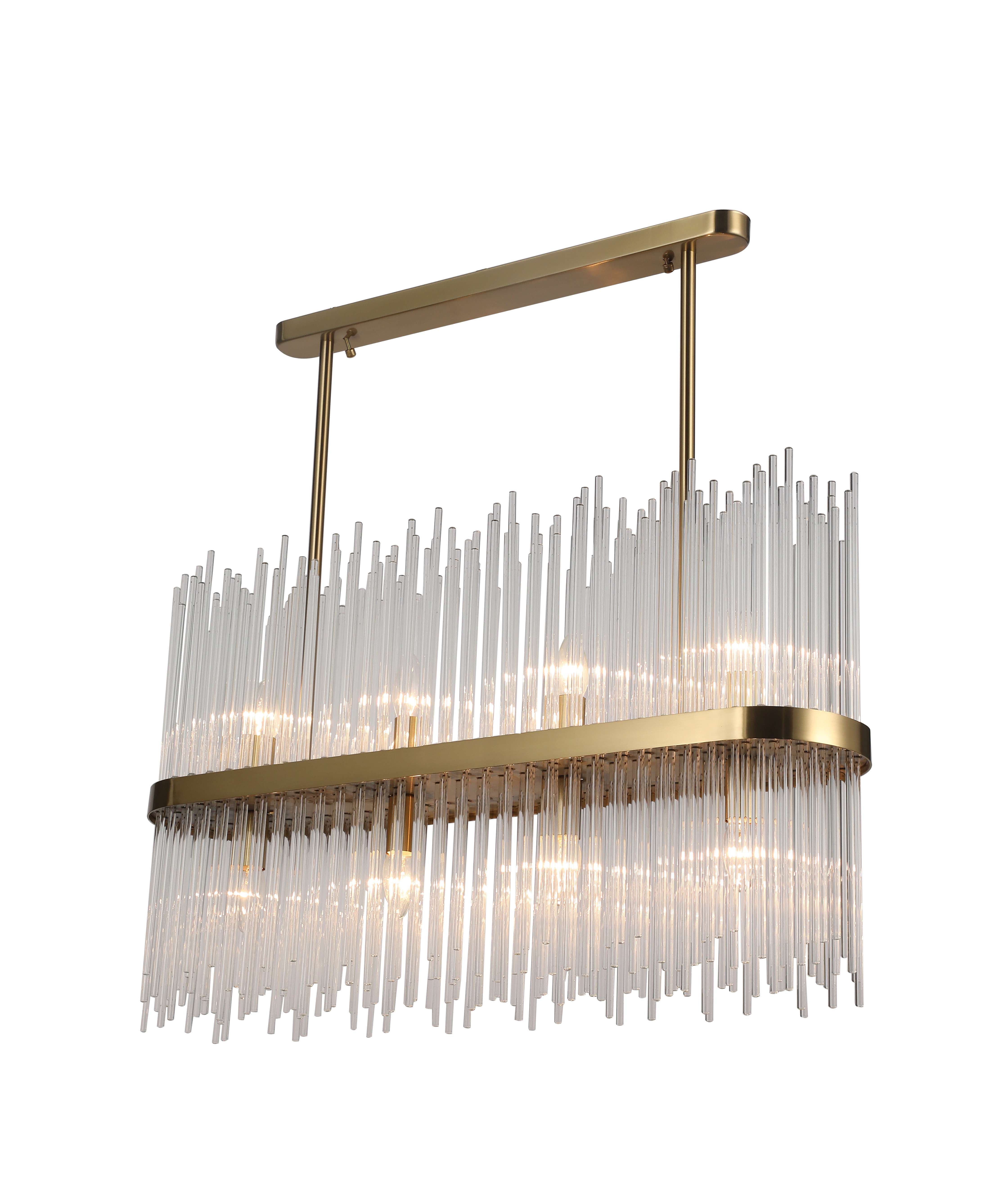 Люстра  800*170*500-720, 8*E14, 40W NewRgy Cristallo 40333/8 BRASS, Бронза