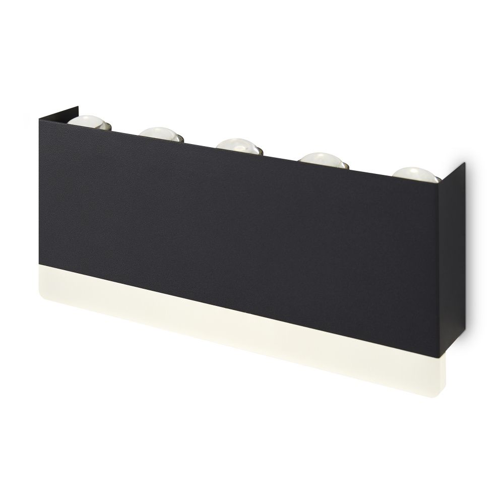 Бра 24*10,5*-3,5 см, *LED*10W, 4000K, Freya Поток / Flux FR6158WL-L10B, Черный