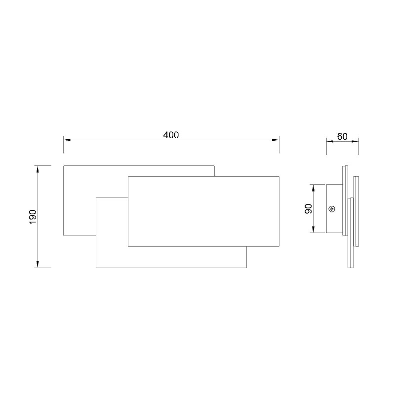 Бра 40*6*19 см, LED *  36W, 3000К Mantra Tahiti 8087, белый
