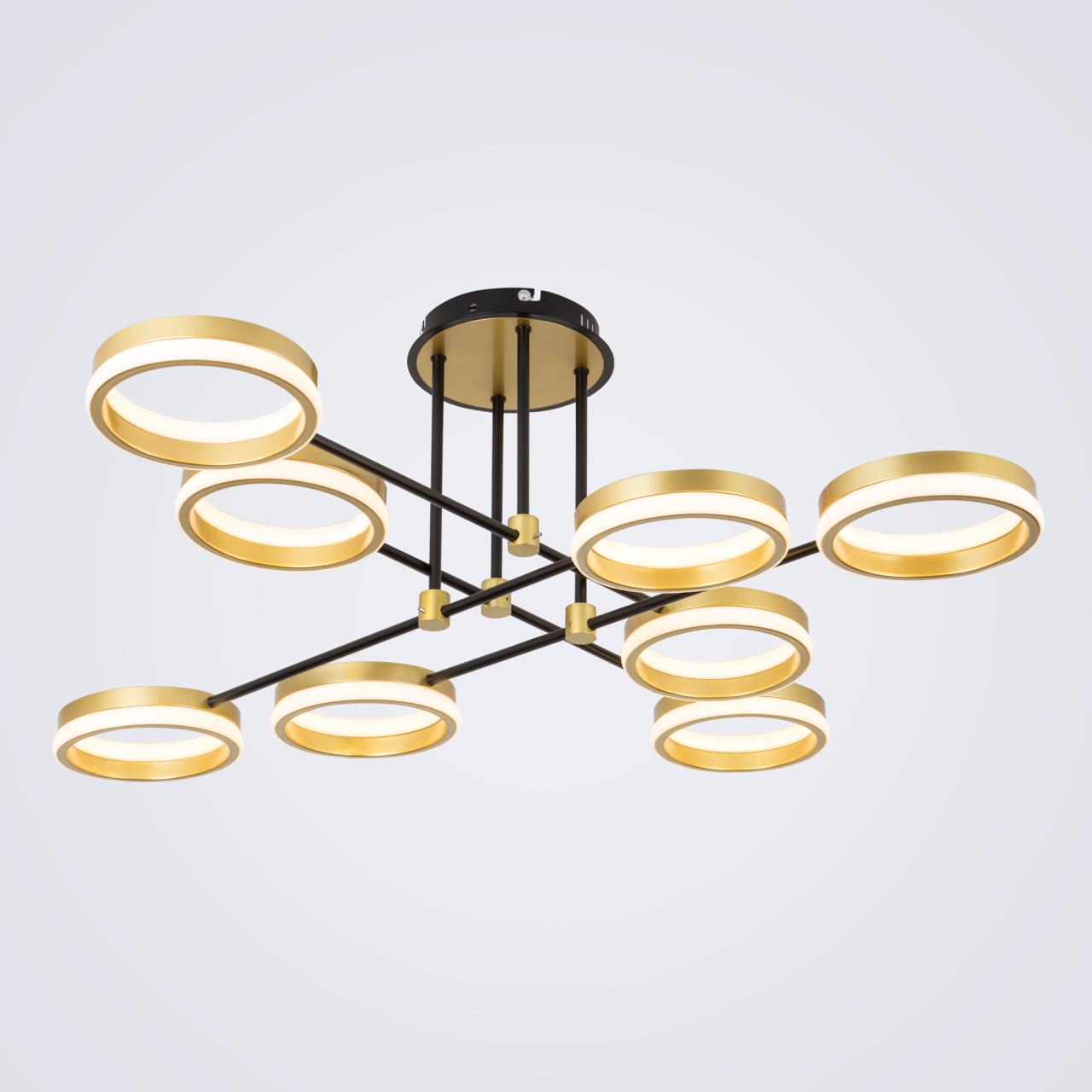 Светильник 103*103*35 см, LED 113W, 3000 / 6000K, Золото LED4U L3102-4