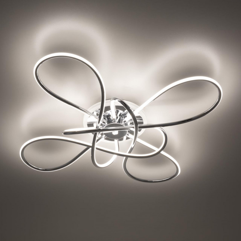 Люстра 65*12 см, LED*90 W, 3000-5500 К, Хром Citilux Джемини CL229B141E