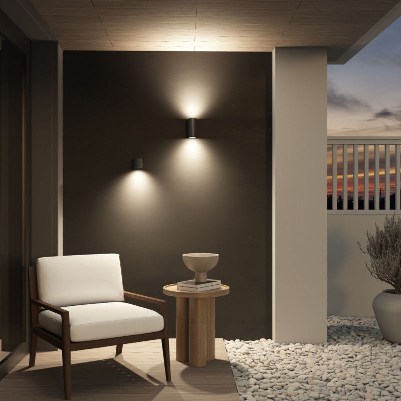 Бра 15*6,8*9,2- см, 2*GU10*30W, K, Denkirs NARVIK DK9791-BK, черный алюминий