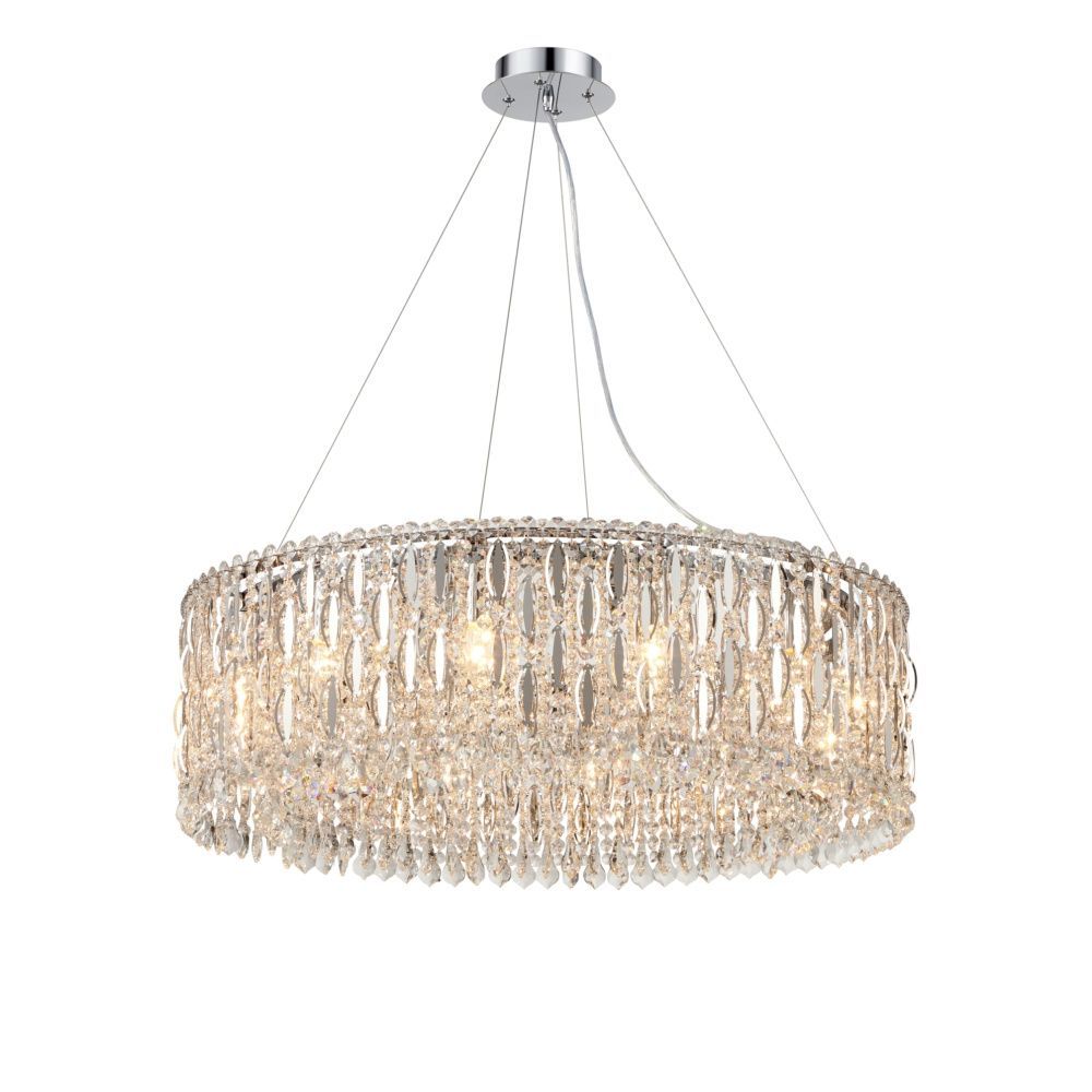 M27-ф800*H250 CHROME Люстра NW 12*40W (480W)*E14, Ø800 x H250 (1000), NewRgy CHROME (Хром)
