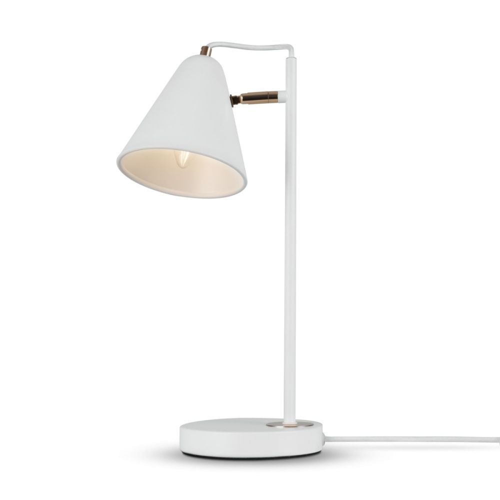 Настольная лампа 46 см, Freya Falke Market FR8001TL-01WG, белый-золото